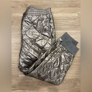 Moncler Metallic Quilted Joggers